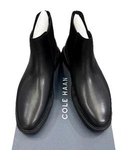 Men's Chelsea BOOTS Cole Haan Grand Shadow Leather WATERPROOF - BLACK LEATHER - Picture 1 of 8