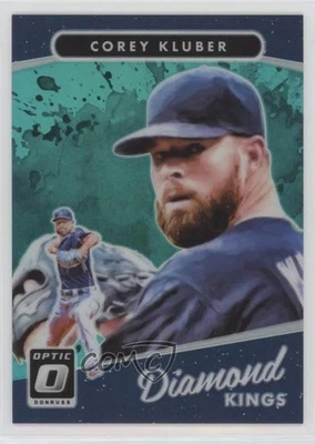2017 Panini Donruss Optic Diamond Kings Aqua Prizm /299 Corey Kluber #8 - Image 1 of 2
