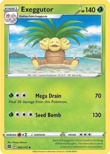 Pokemon Exeggutor SWSH09: Brilliant Stars 002/172 LP - Picture 1 of 1