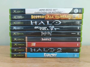 9 x ORIGINAL XBOX 'SHOOTER' GAMES BUNDLE - 007, Halo, Tom Clancy, XIII, Farcry.. - Picture 1 of 4