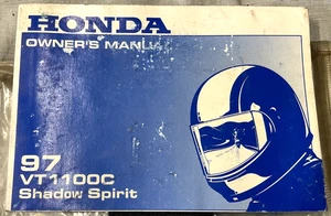 97 Honda VT1100 VT 1100 C2 Shadow Spirit Owner's Manual Book W/ Original Bag - Foto 1 di 1