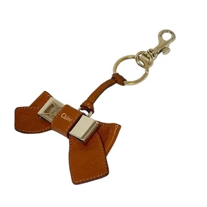 Auth Chloe Brown Leather Bag Charm - Picture 1 of 6