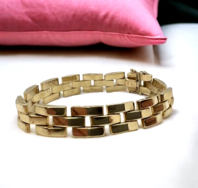 Brazalete de diseño Aurafin de oro macizo 14K Italia 7,25" L AHORRA 2.200 OFERTA #1780 Foto 1 de 4