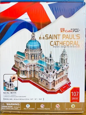Kit Modelo Rompecabezas Catedral de San Pablo Rompecabezas 3d para Adulto 405mm x 270mm 225mm Foto 1 de 4