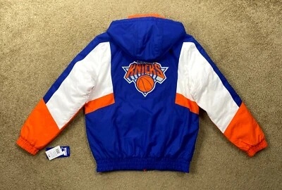 NEW YORK KNICKS Starter Hooded PRO PLAYERS Jacket Team Color  4X - Image 1 of 4