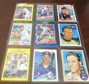 Lot of 9 different Signed Autographed Baseball Cards 1968-1991 - #24 - Picture 1 of 3