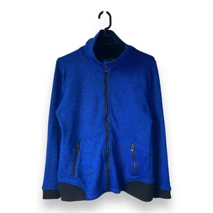 Calvin Klein Performance Fleece Jacket Medium Women's Full Zip Quick Dry Blue - Picture 1 of 18