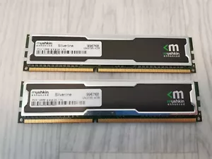 MUSHKIN ENHANCED SILVERLINE 2 x 2GB 4GB DDR3 RAM 10666 MEMORY MODULE SET KIT - Picture 1 of 3