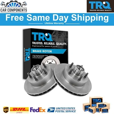 TRQ Front Brake Rotor Pair Set for 95-97 Ford Ranger Mazda Pickup 2WD w/ ABS - Image 1 of 4