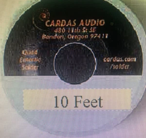 Cardas Audio Quad Eutectic Silver Solder + Flux Packet .032 Dia 10 feet - Picture 1 of 7