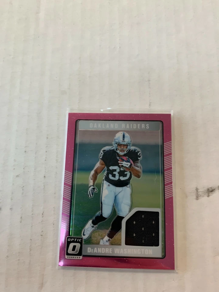 DeAndre Washington 2016 Optic Rookie Jersey Pink Card #DRT-DW - Image 1 of 1