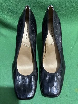 Tahari Negro Crock Zapatos Tacones Mujer Talla 8 Foto 1 de 4