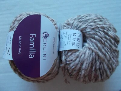 Berlini Familia alpaca blend yarn, Pink marble, lot of 2 (98 yds each) - Image 1 of 2