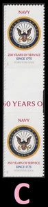 US 6004 Navy 250 Years Horz Gutter Pair C MNH 2025 - Bild 1 von 1