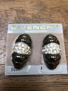 Vintage GIVENCHY Ohrclips mit Strass signiert - Bild 1 von 6