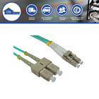 LC to SC Duplex OM3 Multimode Aqua Fibre Optic Patch Cable with 2mm Jacket