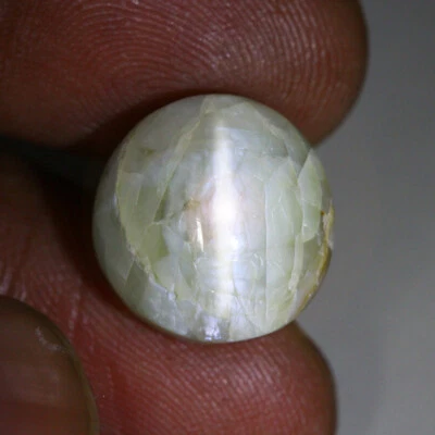 14,77 quilates_piedras preciosas sueltas_crioberilo 100 % natural sin calentar ojo de gato_India Foto 1 de 3