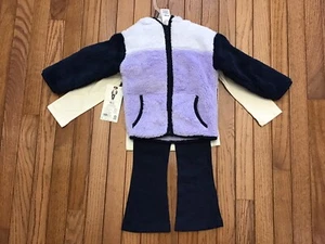 New Member's Mark Size 3T. Girls 3 Piece Set: Cozy Zip Hood Jacket Tee, Pants - Picture 1 of 17