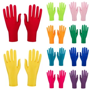 Wrist Length Shortie Satin Stretch Gloves 12 Colors Prom Formal Wedding Solid - Picture 1 of 24