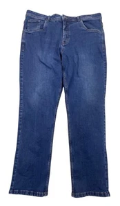 WESTBAY Jeans Men's Blue Straight Leg Zip Fly Deep Back Pockets Stretch Size XXL - Bild 1 von 14