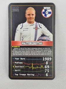 Top Trumps Grand Prix Heroes 2016 -F1 -Valtteri Bottas- Excellent Condition