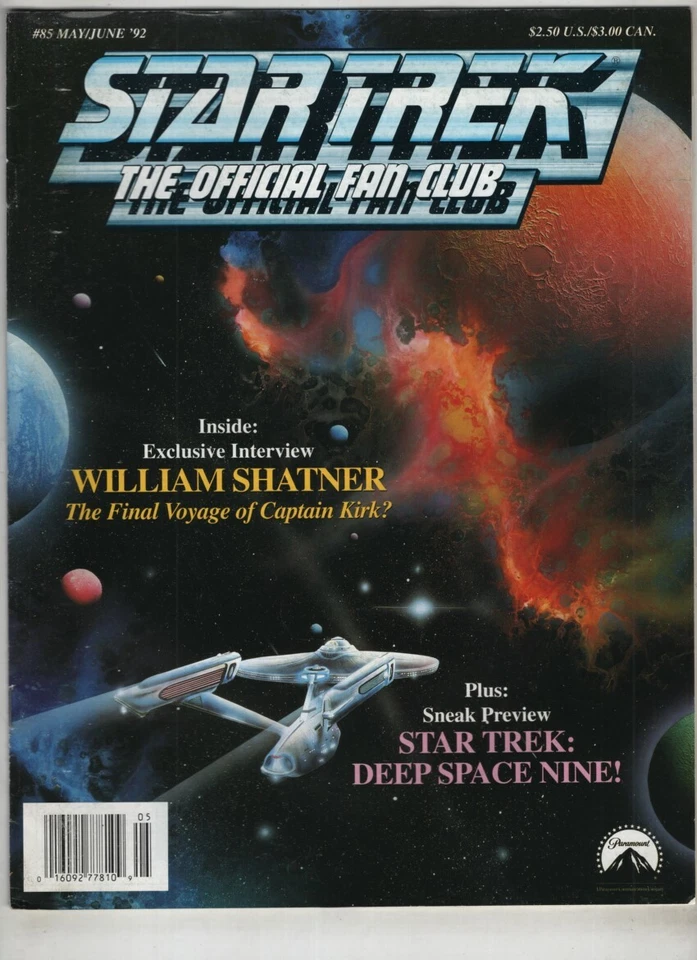 Star Trek Official Fan Club William Shatner Interview May/June 1992 031721nonr - Image 1 of 1