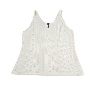 Maurices Crochet Tank Top Womens XL Beige Bohemian Boho Chic Cottagecore Summer - Picture 1 of 14