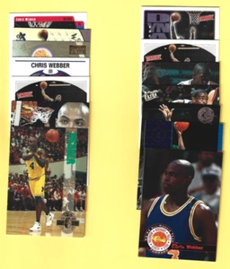 Lote de 13 tarjetas de Michigan Wolverine Chris Webber Kings Warriors - Imagen 1 de 3