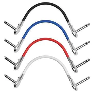 Guitar Pedal Patch Cable 4 Pack, Short Pedal Board Cord 6.35Mm 1/4 Inch - Picture 1 of 5