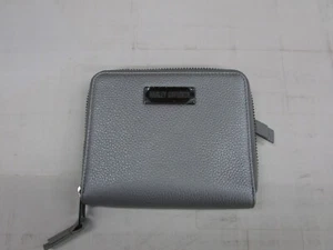 HARLEY-DAVIDSON WOMENS CLASSIC SMALL ZIP AROUND LEATHER WALLET SILVER MWW001/56 - Picture 1 of 3