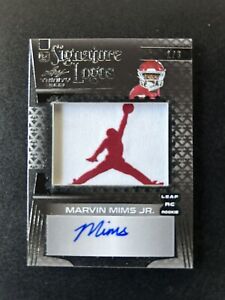 2023 Leaf Trinity MARVIN MIMS Nike Jumpman Rookie Patch Auto RPA RC /3 Broncos