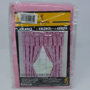 Browning Fenster Volant Buckmark Camo Pink Jagdschloss 63 x 18 Zoll - Bild 1 von 5