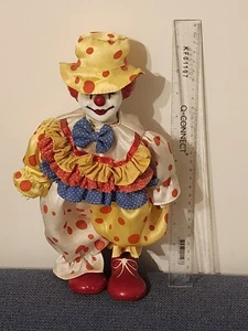 vintage clown doll with porcelain face feet and hands Colourful Little Chappy - Picture 1 of 5