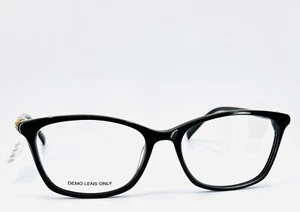 UNBRANDED XSLAO9A-C1 001 Black Semi Cat Eye Full Rim Eyeglasses 53-16-140 B:38 - Picture 1 of 9