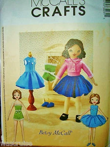 McCalls 3423 Retro Betsy McCall DOLL & Clothes Pattern UNCUT FF Dress Shoes PLUS - Picture 1 of 2