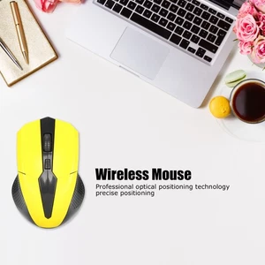 Yellow Wireless Mouse 2.4G Ergonomic Mini Optical Computer Accessories For DW - Picture 1 of 12