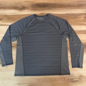 Tommy Bahama Camicia Uomo XL Cool Zone Grigio Manica Lunga Reversibile Atletica - Foto 1 di 12