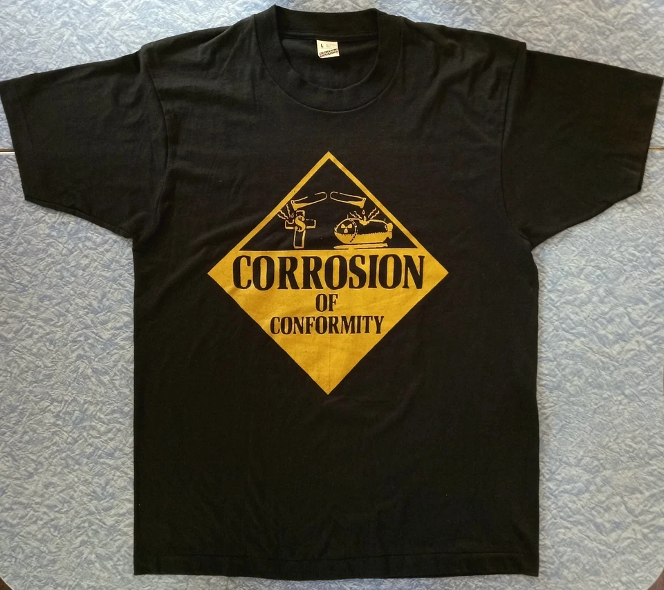 VINTAGE Corrosion Of Conformity LARGE t-shirt SCREEN STARS Technocracy L 80s COC - Image 1 of 4