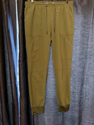 Beyond Scrubs Women's Joy Jogger Drawstring Pants Bottoms Size Small Green - Image 1 of 4