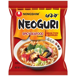 Neoguri, Udon Type Noodles, Spicy Seafood, 4 Bags, 4.23 oz (120 g) Each - Picture 1 of 5