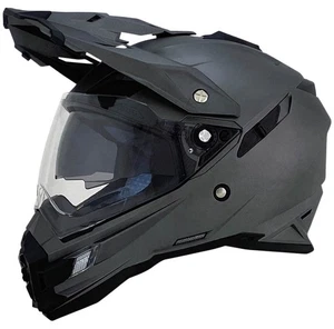 AFX FX-41DS Solid Dual Sport Motorcycle Helmet Frost Gray - Picture 1 of 6