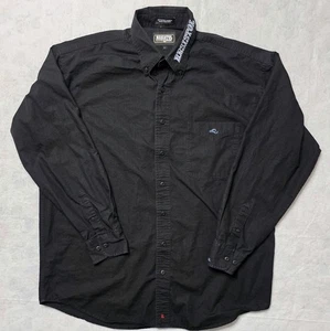 Resistol Rodeo Gear Hemd Herren Large schwarz Knopfleiste Cowboy Western Logo Spruch - Bild 1 von 9