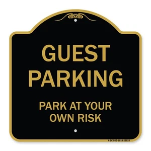 Designer Series - Guest Parking Heavy Gauge Aluminum Architectural Sign - Picture 1 of 7