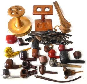 Bundle French Briar Root Pipe Parts Bowls Stands - Picture 1 of 6