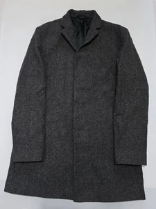 Mens NEXT Coat By Nova Fides Italian Wool Grey Stylish Coat Size L  - Picture 1 of 17
