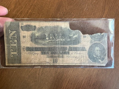 1864 $10 Confederate States Of America Bank Note - Image 1 of 2