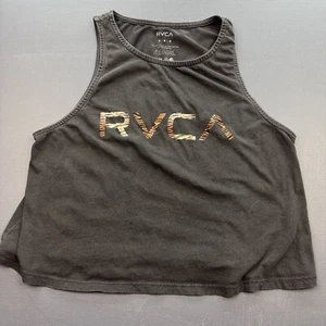 RVCA Tank Top Damen Medium ärmellos schwarz Logo Grafik Pullover Muskelshirt - Bild 1 von 8