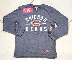 Chicago Bears T-Shirt Boys XL (18-20) Gray Long Sleeve Team Logo New Ultra Game - Picture 1 of 8