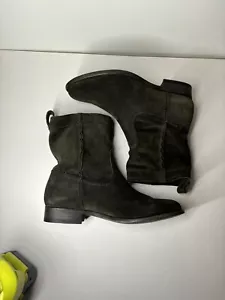FRYE Cara Women’s Green Suede Ankle Boots 7 B (Great Shape)! - Picture 1 of 14