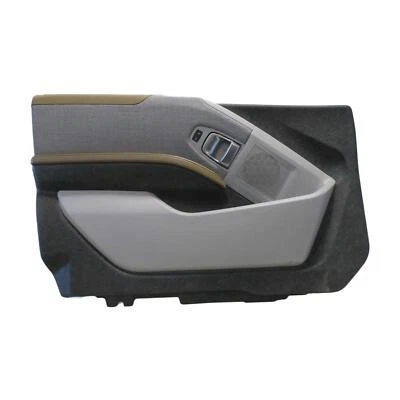 2015 BMW I3 Left Front Door Trim Panel Gray/Brown/Black Fabric Factory OEM Part - Image 1 of 4